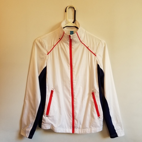 GG Blue Jackets \u0026 Coats | GG Blue Jacket Small White with Red \u0026 Blue Accents | Color: Red/White | Size: S | Julia_Gaffney64's Closet